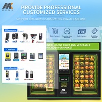 Máquina Expendedora Comercial de Doble Gabinete, Totalmente Automática, con Pantalla de 32 Pulgadas, de Acero, con SDK, para Ensaladas, Vegetales y Frutas Frescas