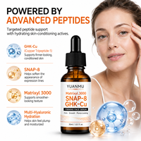 Sérum raffermissant GHK-Cu 5 peptides avec acide hyaluronique, hydratant, lissant, anti-rides, anti-âge, pour une peau éclatante