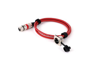 Câble XLR 3 broches XLR prise femelle vers mâle montage sur panneau <span class=keywords><strong>convertir</strong></span> câble d'extension, châssis <span class=keywords><strong>audio</strong></span> AUX de type D câble XLR encastré - Product Image 2