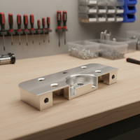 Service d'usinage CNC de haute précision OEM ODM, plaque de fixation en aluminium usinée CNC sur mesure avec trous et filetages personnalisés
