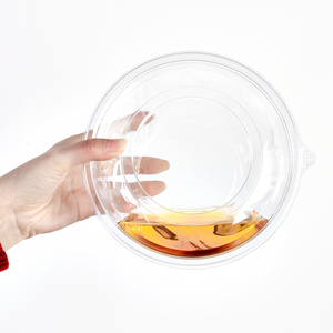 8 12 16 24 32オンスリサイクルペット使い捨てフルーツカットデリ容器クリアプラスチック丸サラダボウル - Product Image 5