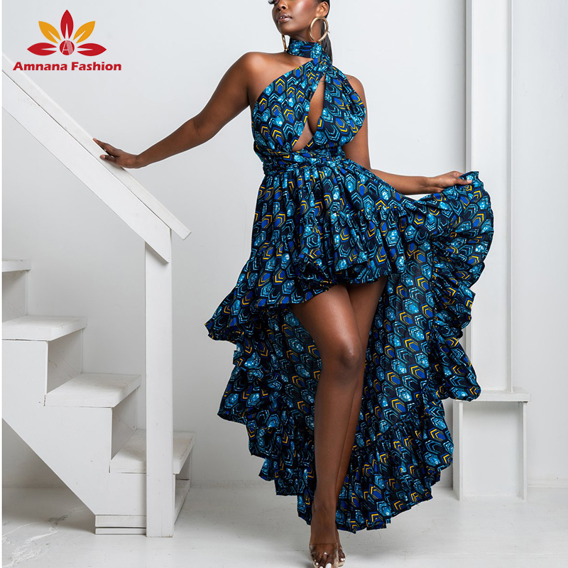 chinese dress ladies Sexy Sleeveless African Print Party Dress
