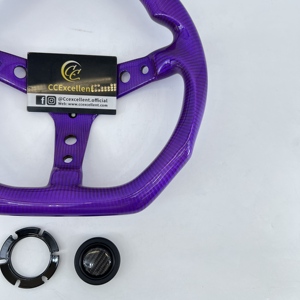 <span class=keywords><strong>Volant</strong></span> de course professionnel personnalisable en fibre de carbone véritable violet CCExcellent pour <span class=keywords><strong>Momo</strong></span>, forme D, 6 trous, universel - Product Image 5