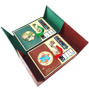LOW MOQ китайский национальный стиль двойная открытая коробка фантазия мультфильм печать блокнот лента закладки Канцелярский набор подарочный