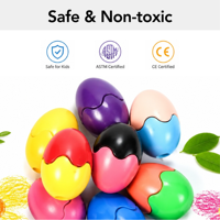 Crayons de cire pour enfants, 12 couleurs, ensemble de crayons de cire soyeux, crayons de cire fondants, pastel LT73256