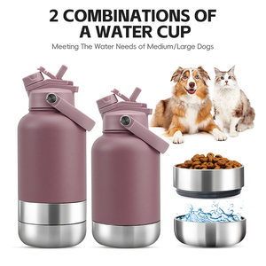 Logotipo personalizado Caminhando 32oz frasco parede dupla isolada 3 em 1 garrafa de aço inoxidável cachorro garrafa de água portátil <span class=keywords><strong>pet</strong></span> - Product Image 6