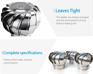 WENCHENG Cappa di Ventilazione Solare Non Alimentata in Acciaio Inossidabile, Cappa per Camino, Ventilatore da Tetto Nuovo - Product Image 6