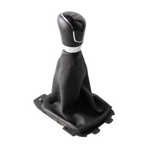 Palanca de Cambios para <span class=keywords><strong>Ford</strong></span> <span class=keywords><strong>Ecosport</strong></span> 2013-2018 con Funda de Piel Sintética Negra y Cubierta de Cuero - Product Image 3