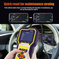 Nuevo Lector de Códigos TP02 en Inglés, Detector de Fallas de Coche Multifunción, Escáner OBD II de 16 Pines, Cable de Alimentación DC12V, Analizador Automático, 1 Año de Garantía