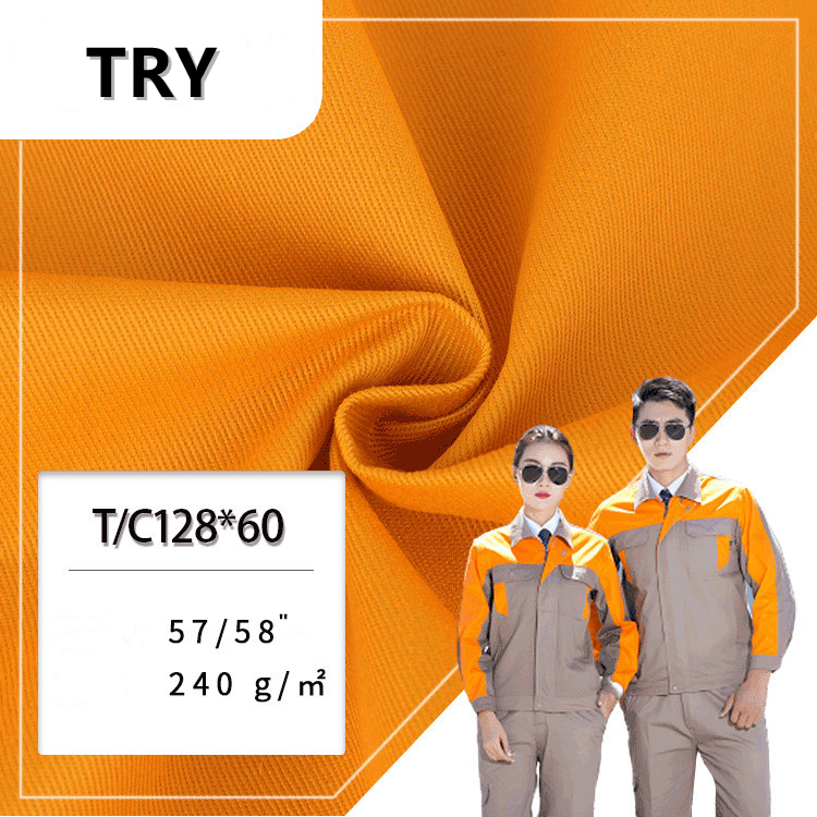 Фабричная оптовая продажа T/C 80% полиэстер 20% хлопок саржа курьерская одежда материал униформы tc саржевая ткань