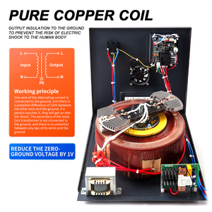 Bộ điều chỉnh/ổn áp cách ly an toàn một pha GBK3-5000VA điện áp không chạm đất nhỏ hơn 1V - Product Image 3