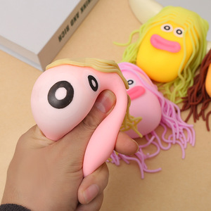 New Instant Noodle Head <b>Squishy</b> Toy Soft Squeeze Stress Relief Fidget Toy Popular Decompression Vent Toy Factory Wholesale - Product Image 3