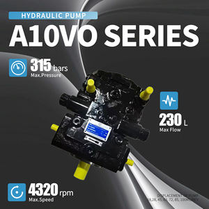 Bomba de pistón de circuito cerrado Prance A10VO de bajo ruido y demanda personalizada, 18-100cc de desplazamiento, 315 bar de presión para excavadora de ruedas - Product Image 2