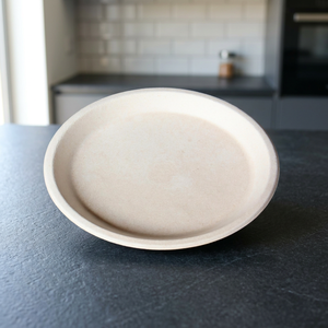 Assiette Ronde Jetable en Bagasse Naturelle de 11 Pouces – Vaisselle Écologique Biodégradable en Fibre de Canne à Sucre Robuste - Product Image 4