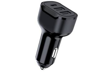 Dropshipping Trending Producten 2025 Autolader <span class=keywords><strong>3</strong></span> Poorten Usb Type C Snel Opladen Voor Iphone 15 14 13 Voor Samsung Telefoon Oplader - Product Image 1