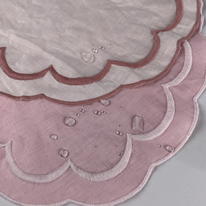 Vente en gros de napperon en coton et lin sous-verre bord brodé serviettes de table réutilisables pour restaurant de mariage option maison tissu pour hôtel - Product Image 5