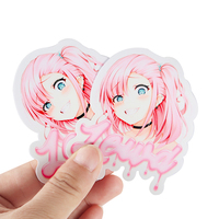 Feuilles autocollantes holographiques UV imperméables pour impression, autocollants anime Vsco, étiquettes PVC transparentes, autocollants vinyle découpés sur mesure avec logo