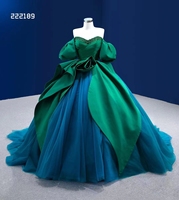 Feishiluo Robes de soirée de style contemporain pour femmes modernes Robe de bal avec double train long en tulle disponible en grandes tailles