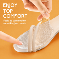 2 paires de coussinets métatarsiens invisibles en gel transparent, coussinets pour l'avant-pied, inserts pour talons hauts, coussinets de confort doux, antichoc et lavables