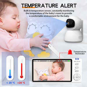 Monitor <span class=keywords><strong>de</strong></span> Bebé con Sensor <span class=keywords><strong>de</strong></span> Temperatura y Pantalla <span class=keywords><strong>de</strong></span> 5 Pulgadas, Cámara <span class=keywords><strong>de</strong></span> Vigilancia WiFi <span class=keywords><strong>de</strong></span> 720P, Audio Bidireccional Inalámbrico <span class=keywords><strong>de</strong></span> 2.4G, Alarma <span class=keywords><strong>de</strong></span> Alimentación - Product Image 5
