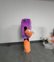 Costume de mascotte robot en peluche violet sur mesure 2025 pour adultes, idéal pour les fêtes scolaires et spectacles