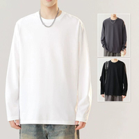 230 Gsm coton taille régulière T-shirt à manches longues tailles multi-couleurs impression personnalisée broderie pour les événements d'entreprise et de groupe