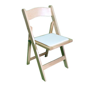 Silla plegable de madera blanca para eventos de boda, silla para decoración, venta al por mayor - Product Image 4