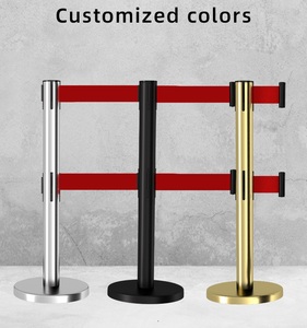 เสาคิวแบบยืดหดได้คุณภาพสูง สำหรับร้านค้า สนามบิน งานนิทรรศการ ใช้กั้นเส้นคิวแบบสองชั้น ควบคุมฝูงชน - Product Image 6