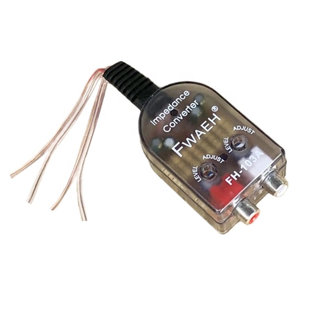 High Quality 12V Adjustable Frequency Line Speaker Level Converter High to Low Converter for Car Audio