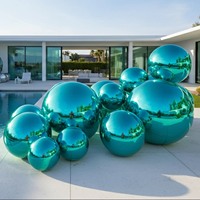 Sphères de miroir gonflables Mariage Noël Disco Discothèque Décoration Gonflable Grand Miroir Brillant Ballons Boules pour les vacances