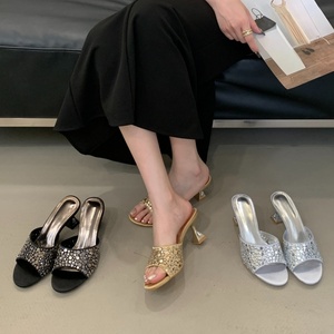 2026 New Summer Fashion Versatile Elegant Rhinestone High Heel Sandals for Women - Product Image 5