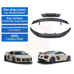 Kit carrosserie en fibre de carbone sèche Vors pour <span class=keywords><strong>Audi</strong></span> <span class=keywords><strong>R8</strong></span> V10 V10 Plus modèles 2016-2024, séparateur avant, diffuseur arrière, aileron arrière, kits aérodynamiques - Product Image 1