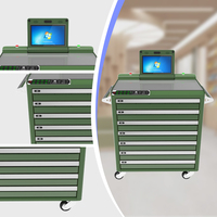 Carrito de herramientas de autoservicio RFID para bibliotecas comunitarias inteligentes, kiosco con pantalla táctil para el préstamo y devolución de herramientas en bibliotecas públicas