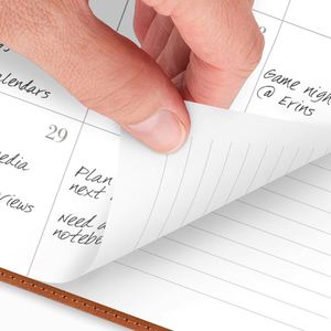 Carnet A5 en cuir à spirale – Journal anglais simplifié avec couverture imprimée, design personnalisé écologique pour usage professionnel et bureautique - Product Image 2