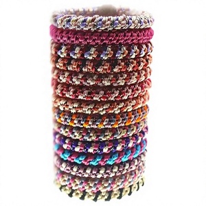 Accessoires Cheveux Personnalisés en Gros, Élastiques à Cheveux en Corde Tressée Colorée, Perles Torsadées Tresses pour Femmes Filles - Product Image 4