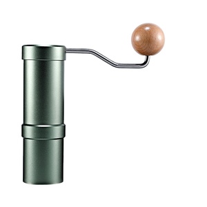 Argento acciaio inossidabile titanio placcatura a cinque stelle Burr manuale macinacaffè portatile mulino 420 acciaio inossidabile bave Coffe - Product Image 3