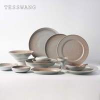 Services de table en céramique de luxe TESSWANG, personnalisables, durables, portables, pour mariage et restaurant
