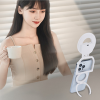 Luz para Teléfono con 5 Temperaturas de Color, CRI≥95, Compatible con MagSafe, Anillo de Luz LED para Selfies de 360 Grados, Plegable, Fabricante Ningbo