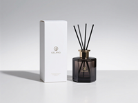 Bouteille de diffuseur de haute qualité 150ML 200ML bouteille de diffuseur en verre carré rond diffuseur noir avec bâton de roseau