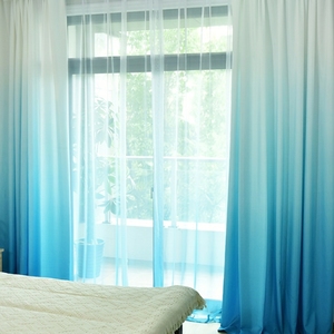 Gradiente tenda multicolore ad alta trasparenza semplice colore solido personalizzato all'ingrosso mantovane divisorio per stanza <span class=keywords><strong>tende</strong></span> da soggiorno - Product Image 5