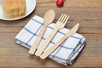 Vente flash, prix bas, ensemble de couverts en bambou, approvisionnement direct d'usine, 100% naturel, fourchette, cuillère, couteau, couverts en bambou