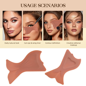 Outils de maquillage, gabarits pour fards à paupières, outils de modelage en silicone, pochoirs réutilisables pour le maquillage des <span class=keywords><strong>yeux</strong></span>, pour filles et femmes - Product Image 5