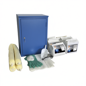 Spill Kit for Sulfuric Acid in Cabinet with Absorbent <b>Pads</b> Gloves And Safety Gear - Product Image 2