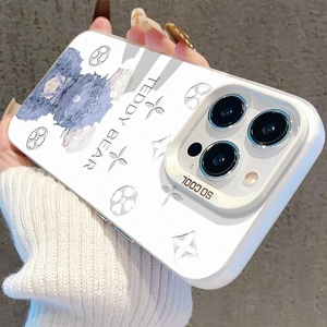 2025 nueva moda TPU Simple oso de peluche púrpura resistente a caídas IMD funda de teléfono para iPhone 17 16 15 14 13 12 11 Pro Max - Product Image 6