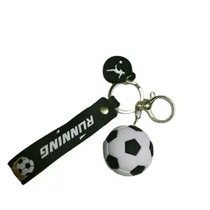 Popular Sports Series Small Gift Key Chain Football Volleyball Baseball Softball Pattern PVC Key Chain