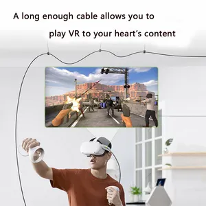 2M 클래식 엘보 USB C 형 및 A 형 케이블, 사용자 정의 가능한 길이 VR 링크 케이블로 편안하게 게임을 즐길 수 있습니다