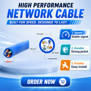 <span class=keywords><strong>สาย</strong></span>เคเบิล <span class=keywords><strong>Cat6</strong></span> ราคาโรงงาน <span class=keywords><strong>สาย</strong></span> Cat5e Techcom Cat 6 สำหรับเชื่อมต่อแลน 1500d กล้อง 4 คู่ 24AWG ผลิตในจีน - Product Image 2