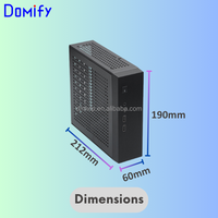 Boîtier PC Mini-ITX K08 personnalisé, mince, petit, industriel, HTPC, de bureau, en métal et plastique, vertical, mini SFF, châssis noir, en stock