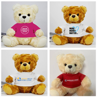 Ours en peluche personnalisé avec logo, rembourrage en coton PP, 27 cm, animal en peluche promotionnel pour le sommeil du bébé/cadeau