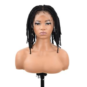 Originea encaje completo rastas sin nudos entrelazadas HuamnaHhair pelucas con pelo de bebé pelucas trenzadas hechas a mano peinado Natural - Product Image 1